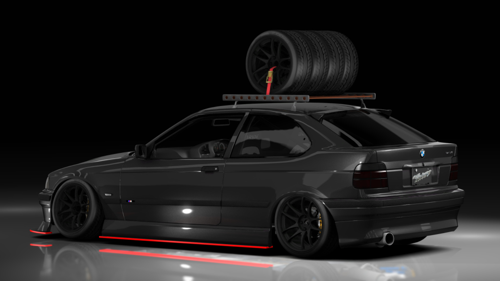 - AiO.v2 - GravyGarage BMW E36 Compact, skin black roof rack
