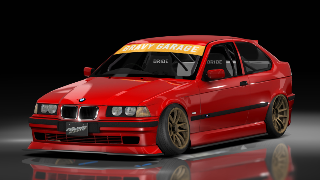- AiO.v2 - GravyGarage BMW E36 Compact, skin red