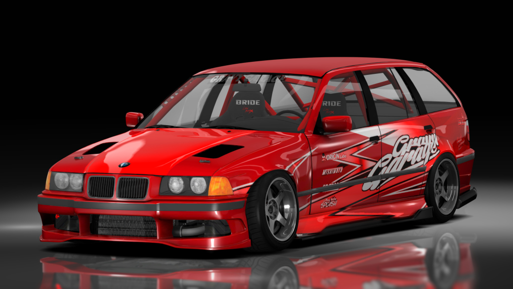 - AiO.v2 - GravyGarage BMW E36 Touring, skin Gravy Red