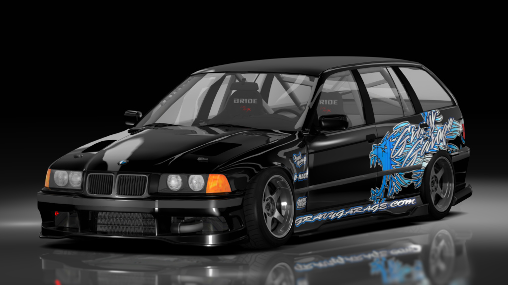 - AiO.v2 - GravyGarage BMW E36 Touring, skin wurr black