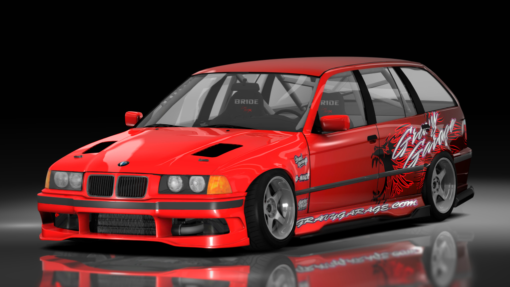 - AiO.v2 - GravyGarage BMW E36 Touring, skin wurr red