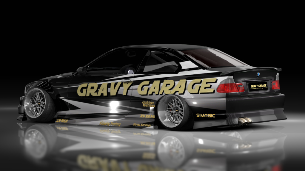 - AiO.v2 - GravyGarage BMW E46, skin Black livery
