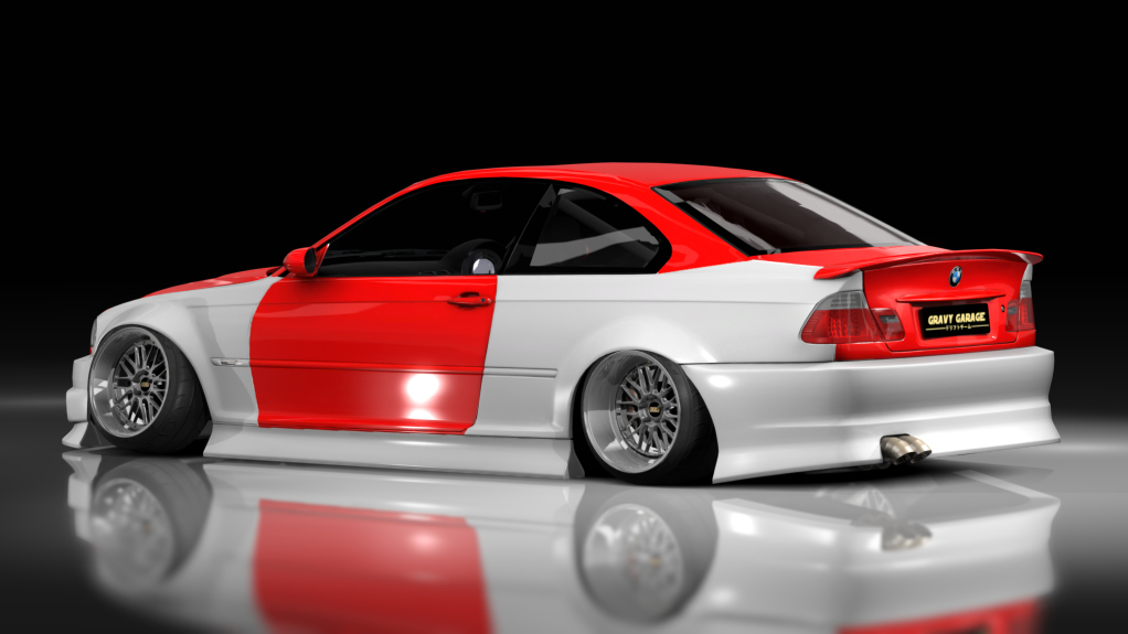 - AiO.v2 - GravyGarage BMW E46, skin Red rough