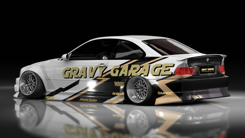 - AiO.v2 - GravyGarage BMW E46, skin White Livery