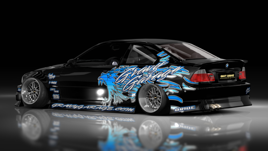 - AiO.v2 - GravyGarage BMW E46, skin wurr black blue