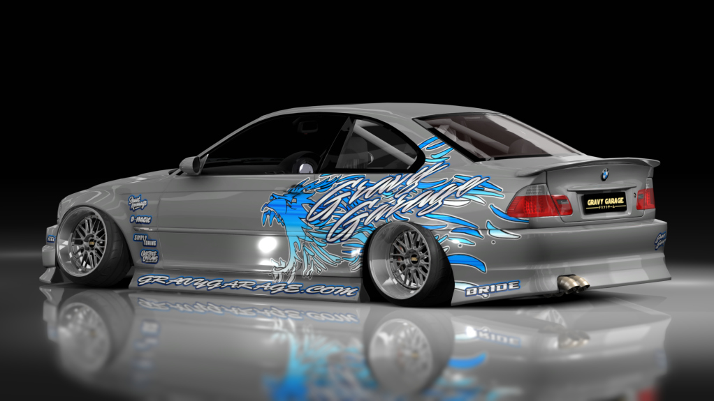 - AiO.v2 - GravyGarage BMW E46, skin wurr grey blue