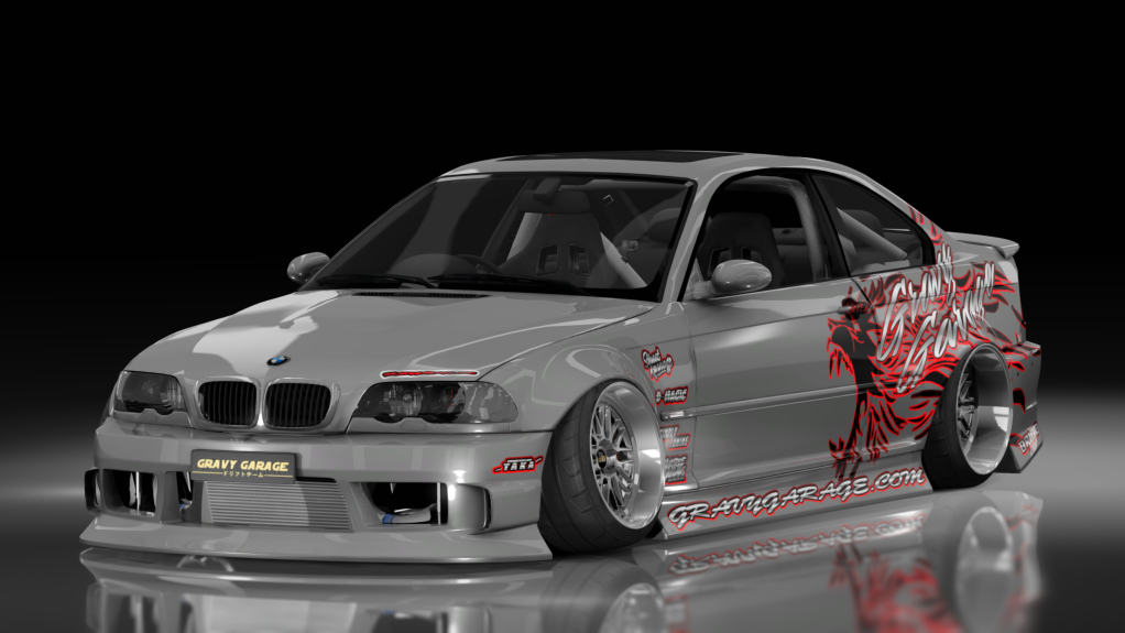 - AiO.v2 - GravyGarage BMW E46, skin wurr grey red