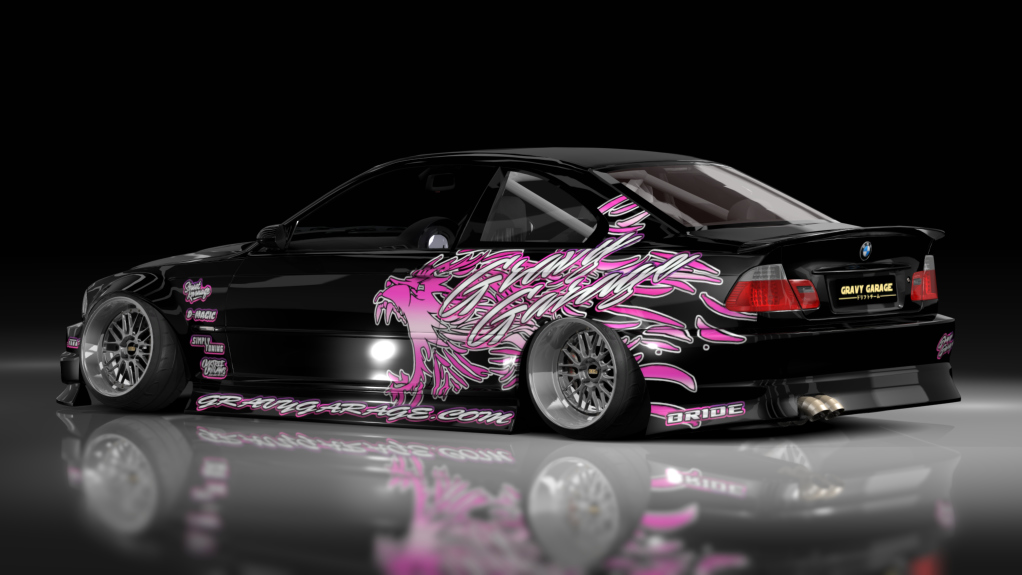 - AiO.v2 - GravyGarage BMW E46, skin wurr pink n black