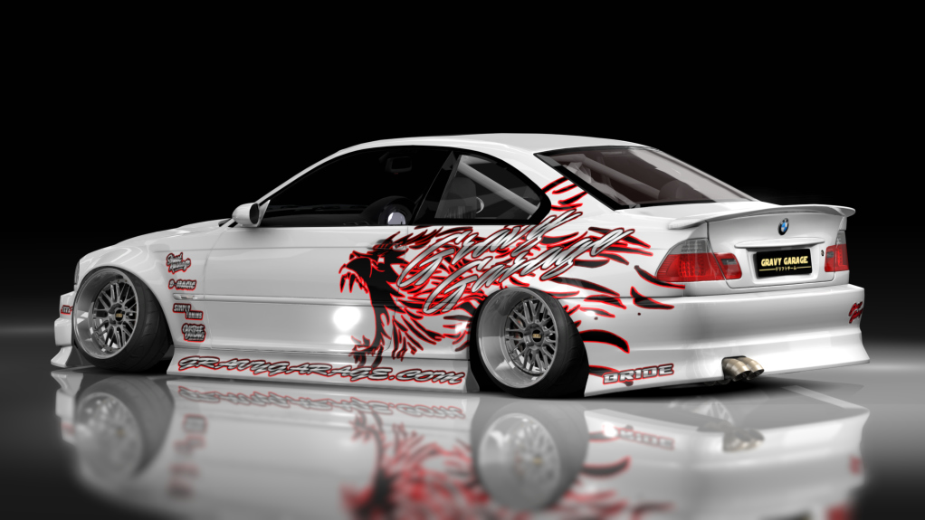 - AiO.v2 - GravyGarage BMW E46, skin wurr white red