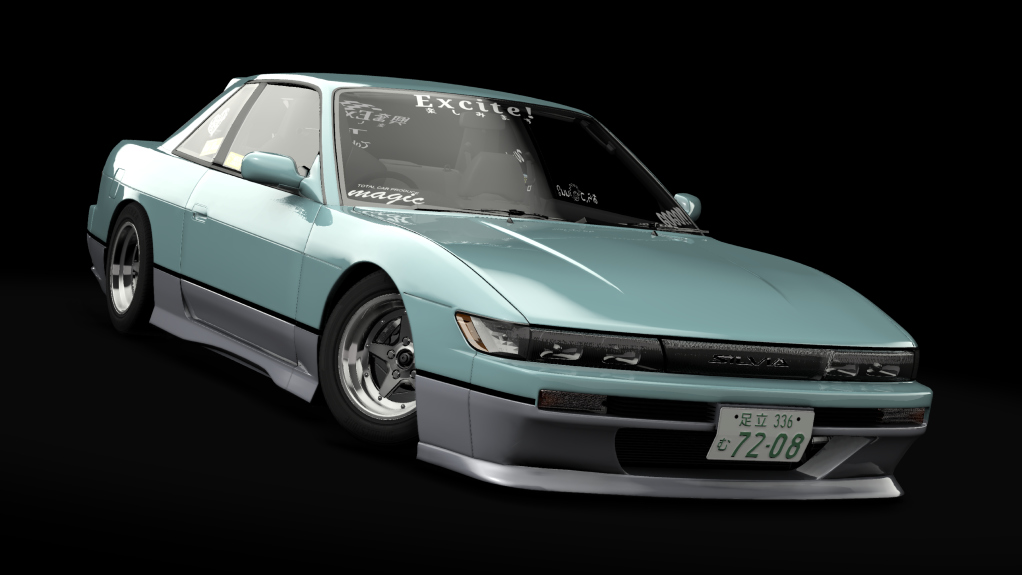 _Excite Nissan Silvia S13 -V2 EXTENDED-, skin Green_&_Gray