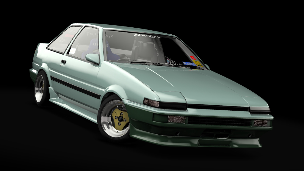 _Excite Toyota AE86 Coupe Trueno -V2 EXTENDED-, skin LtGreen_Green