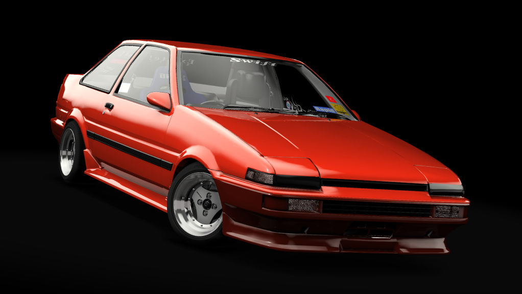 _Excite Toyota AE86 Coupe Trueno -V2 EXTENDED-, skin Red