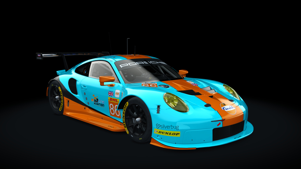 Porsche 911 RSR 2017, skin 086_Gulf_Racing
