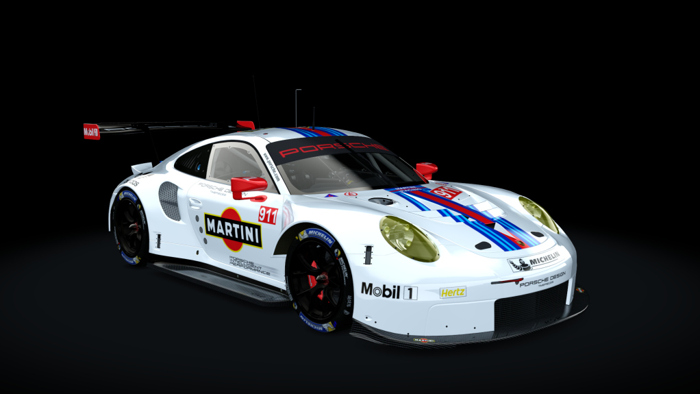 Porsche 911 RSR 2017, skin 911_white_martini_rsr