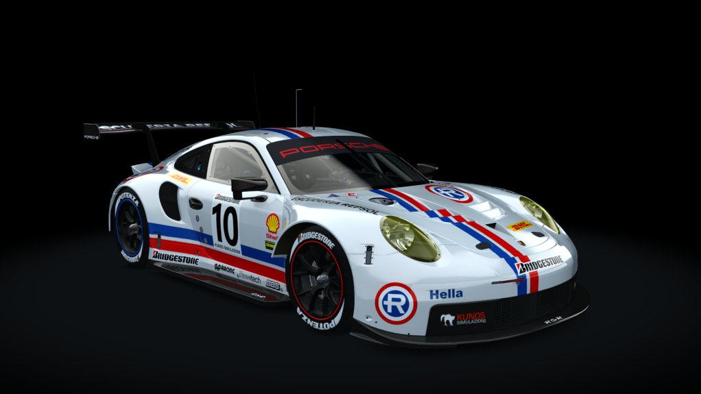 Porsche 911 RSR 2017, skin Repsol_Retro_10