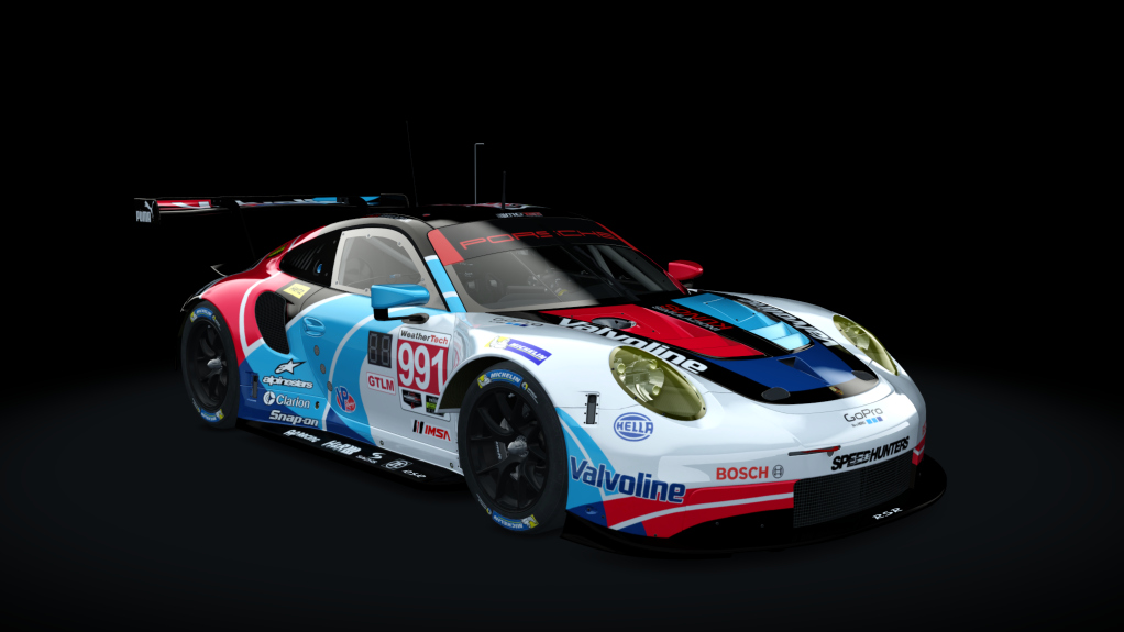 Porsche 911 RSR 2017, skin Valvoline_991