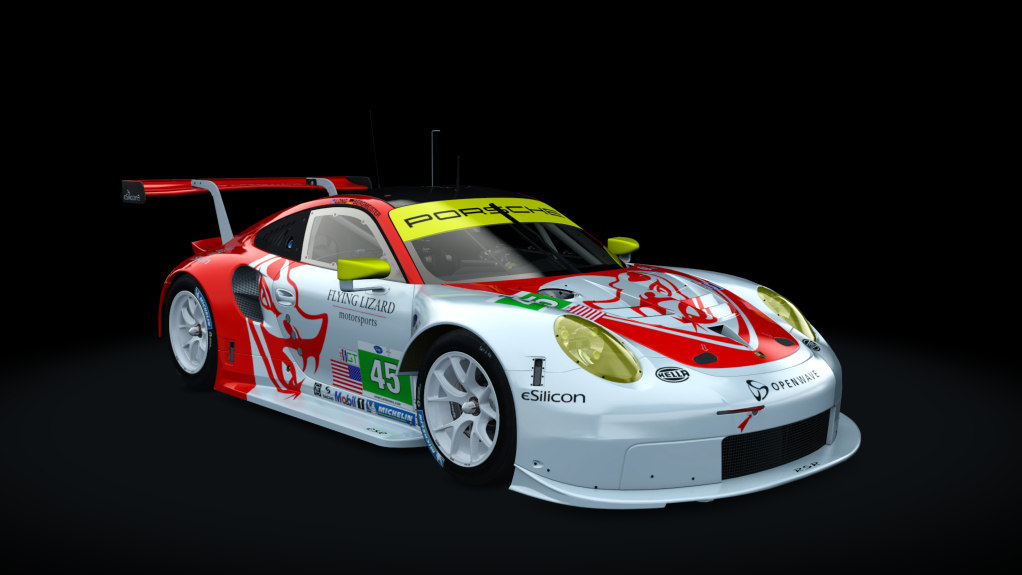 Porsche 911 RSR 2017, skin secondskins_flying_lizard_45