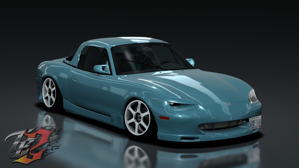 TE2 1999 Mazda Miata RaceSpot, skin Crystal_Blue