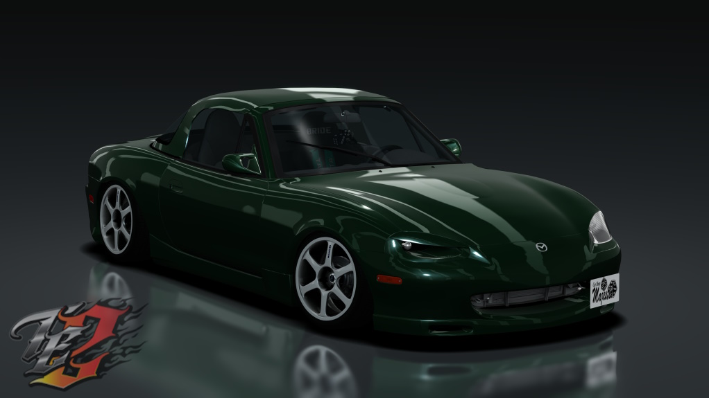TE2 1999 Mazda Miata RaceSpot, skin Grace_Emerald_Green