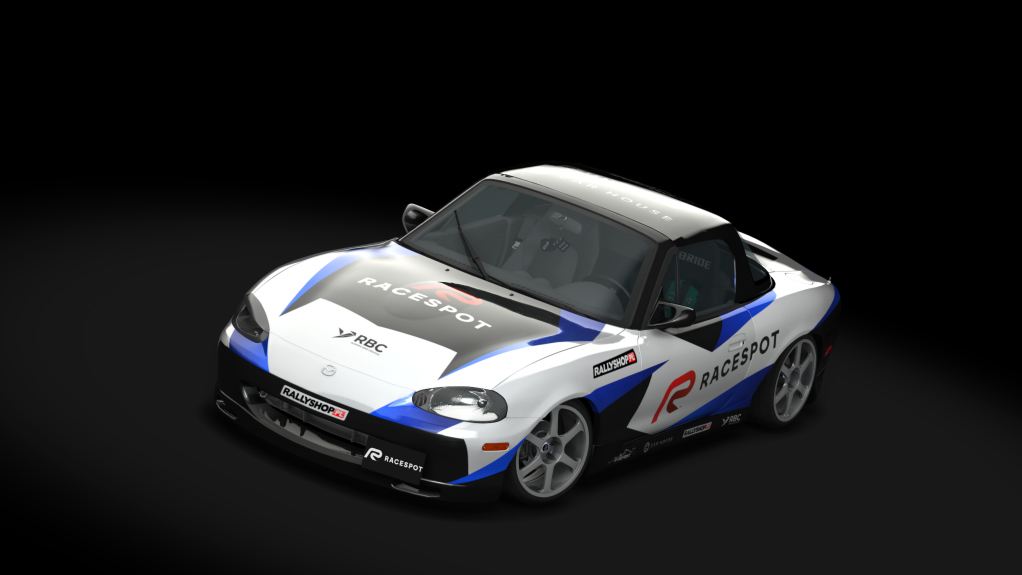 TE2 1999 Mazda Miata RaceSpot, skin RaceSpot Blue