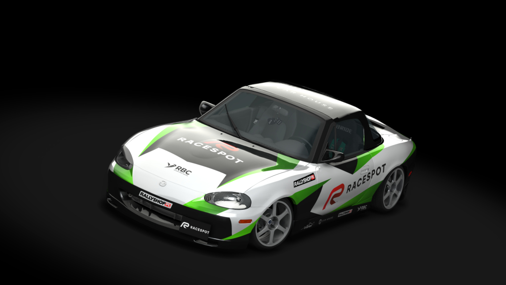 TE2 1999 Mazda Miata RaceSpot, skin RaceSpot Green