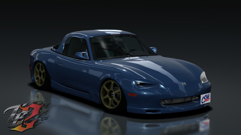 TE2 1999 Mazda Miata RaceSpot, skin Razor_Blue_Metallic