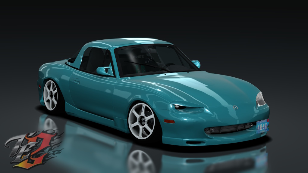 TE2 1999 Mazda Miata RaceSpot, skin Splash_Green_Mica